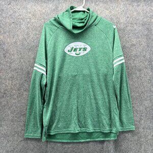 Nike Sweater Women Medium Jacket Green Hoodie New York Jets NFL Loose Fit